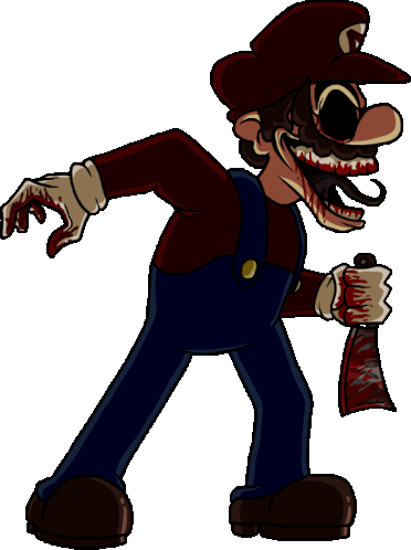 Mario Exe Super Horror Mario Sticker - Mario Exe Super Horror Mario Right Pose Stickers
