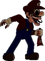 Mario Exe Super Horror Mario Sticker - Mario Exe Super Horror Mario Right Pose Stickers