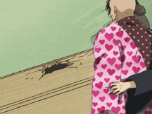 a cartoon of a man and a woman with hearts on their shirts