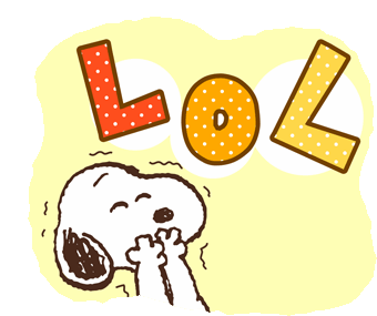 Snoopy Lol Sticker - Snoopy Lol Laugh Stickers