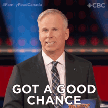 Got A Good Chance Family Feud Canada GIF - Got A Good Chance Family Feud Canada Good Opportunity GIFs