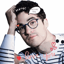 darren criss hello love you miss you napage