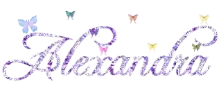 Alexandra Alexandra Name Sticker - Alexandra Alexandra Name Butterfly Stickers