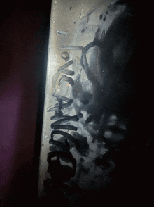 someone has written i love you on the glass