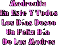 a greeting card in spanish that says madrecita en este y todos los dias desco un feliz dia de las madres