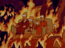 The Simpsons Burning GIF