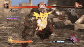 a video game with asuka and ryu fighting one another