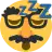 a pixel art smiley face with glasses and a mustache .