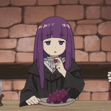 Fern Eating Grapes Sour Grapes GIF - Fern Eating Grapes Sour Grapes Sousou No Frieren GIFs