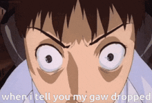 Jaw Drop Shinji GIF