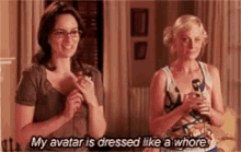 Tina Fey Amy Poehler GIF - Tina Fey Amy Poehler Avatar Is Dressed Like Whore GIFs