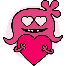 ugly dolls heart eyes in love happy red heart