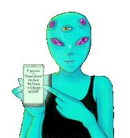 Alien Blink Sticker - Alien Blink Groovie Soi Stickers