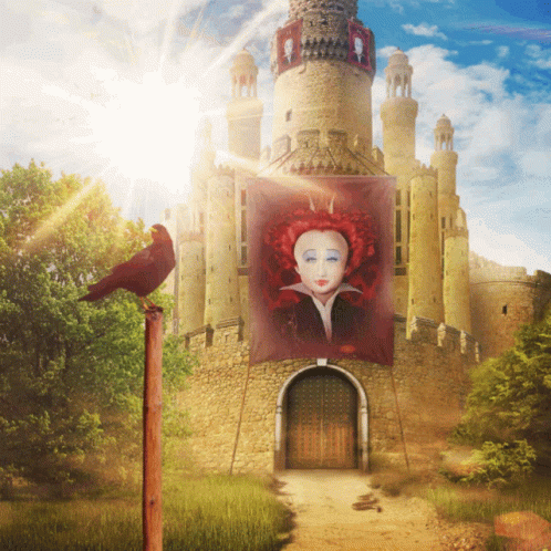 alice in wonderland red queen castle