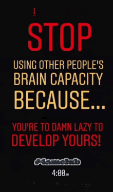 dr donna stop brain capacity develop