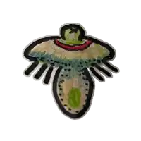 a colorful drawing of a bird with a green head