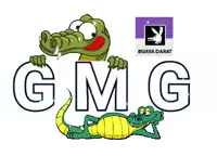 a gmg logo with a crocodile and buaya darat