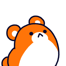 a cartoon drawing of a bear with its mouth open and eyes closed