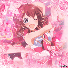 a picture of a girl with the words i love you on the bottom