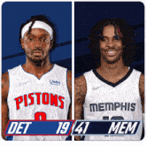Detroit Pistons (19) Vs. Memphis Grizzlies (41) First-second Period Break GIF - Nba Basketball Nba 2021 GIFs
