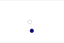 a blue circle with a line going through it