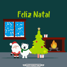 Feliz Natal Portuguese Christmas Card GIF - Feliz Natal Portuguese Christmas Card GIFs
