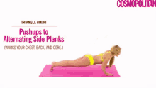 Triangle Bikini GIF - Exercise Push Ups Side Planks GIFs