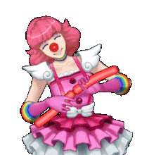 Clowngirl Balloon Sticker - Clowngirl Balloon Pink Stickers