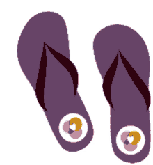 slippers shoes sticker