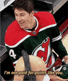 nate bastian im not paid for points like you paid points new jersey devils
