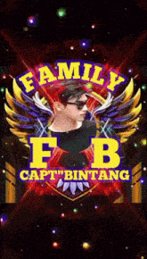 a man with wings and the words family fb captain bintang