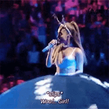 Ariana Grande Slips GIF - Ariana Grande Slips Woo Girl GIFs