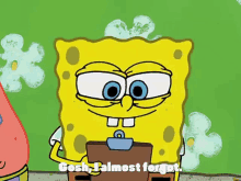 Spongebob Gosh I Almost Forgot GIF