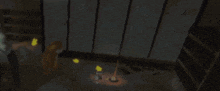 a blurry picture of a room with a sign that says ' a ' on it