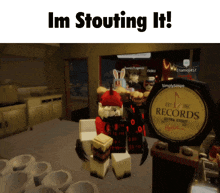 a screenshot of a video game that says im stouting it