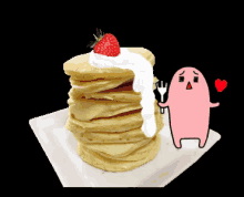 パンケーキ食べたい 朝ごはん　甘いもの　メイプルシロップ GIF - Pancake Sweets GIFs