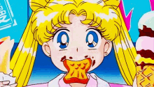 Anime Sailor Moon GIF - Anime Sailor Moon Snacks GIFs