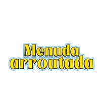 a yellow sign that says menuda arroudada on it
