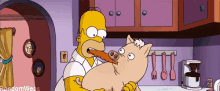 Homero Y Cerdo GIF - Cerdo Marrano Homero GIFs
