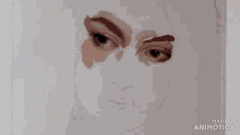 a painting of a woman 's face is being made by animatica