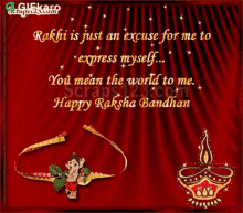 Rakhi Is Just An Excuse For Me To Express Myself You Mean The World To Me GIF - Rakhi Is Just An Excuse For Me To Express Myself You Mean The World To Me Happy Raksha Bandhan GIFs