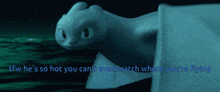 a toothless from how to train your dragon says he 's so hot you can