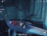 a screenshot of a video game shows a whale in the deep