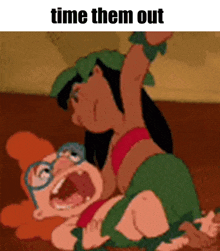 Time Out Lilo And Stitch GIF - Time Out Lilo And Stitch Time Them Out GIFs