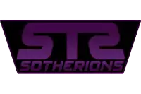 a logo that says st2 sotherions in green and purple