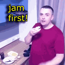 Jam First Scone GIF - Jam First Scone Cream GIFs