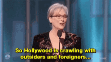 Meryl Streep Speech - Golden Globes GIF - Meryl Streep Golden Globes Golden Globes2017 GIFs