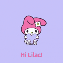 Hi Lilac My Melody GIF - Hi Lilac Lilac My Melody GIFs