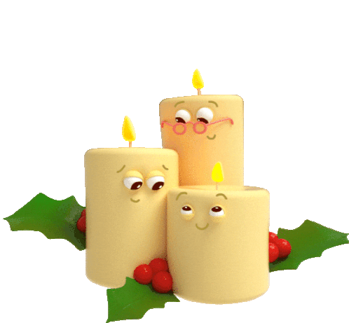 Holiday Candles Smile At Each Other Sticker - Christmas Cheer Christmas Time Christmas Decorations Stickers