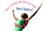 a picture of a woman with her arms outstretched and the words " this is the day the lord has made "